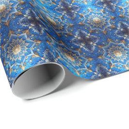 Blue Decorative Holiday Wrapping Paper Presentpapper