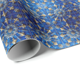 Blue Decorative Holiday Wrapping Paper Presentpapper