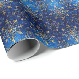 Blue Decorative Holiday Wrapping Paper Presentpapper