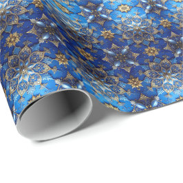 Blue Decorative Holiday Wrapping Paper Presentpapper