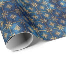 Blue Decorative Holiday Wrapping Paper Presentpapper