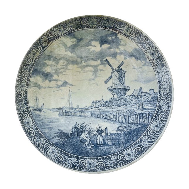 Blue Delft Kvarn Dutch Plate (Framsidan)