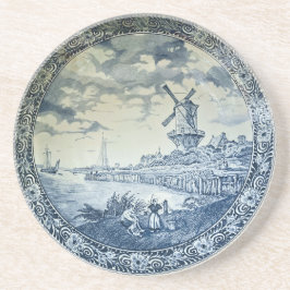 Blue Delft Kvarn Dutch Plate Underlägg