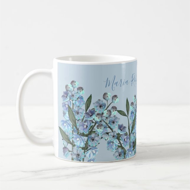 Blue Delphinium Coffee Mugg (Vänster)
