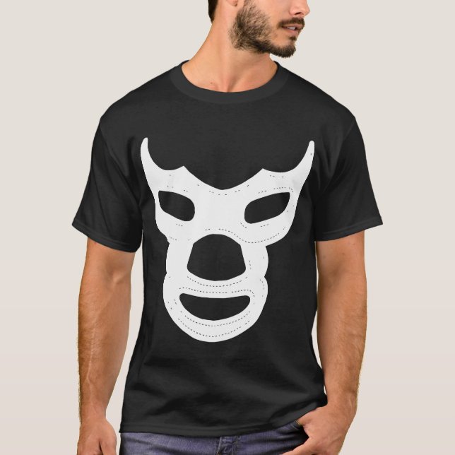 Blue Demon Tee Mexican Luchador El Santo Lucha Lib (Framsida)
