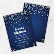 Blue Denim & Diamonds Sweet sixteen 16:e födelseda