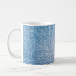 Blue denim jeans struktur kaffemugg