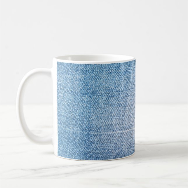 Blue denim jeans struktur kaffemugg (Vänster)