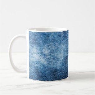 Blue denim jeans struktur kaffemugg