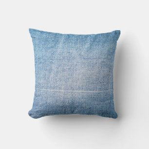 Blue denim jeans struktur kudde