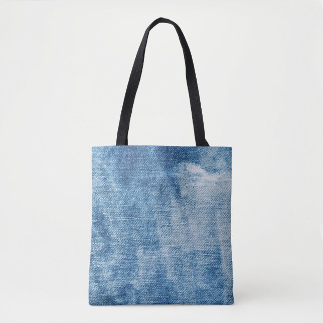 Blue denim jeans struktur tygkasse (Framsida)