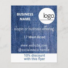 BLUE DENIM LOGOTYP AFFESS MARKNADSFÖRING PROMOTION FLYGBLAD
