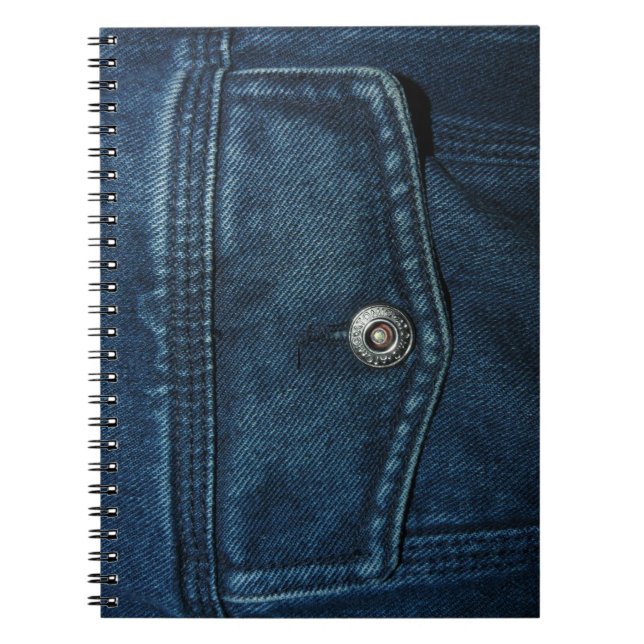 Blue Denim Pocket Anteckningsbok (Framsidan)