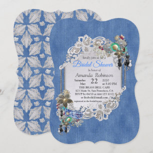 Blue Denim, snöre - Costume Jewelry Inbjudningar