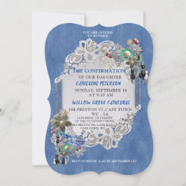 Blue Denim, snöre - Costume Jewelry Inbjudningar