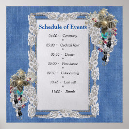 Blue Denim, snöre, Costume Jewelry Poster