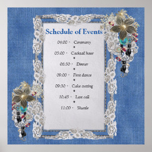 Blue Denim, snöre, Costume Jewelry Poster