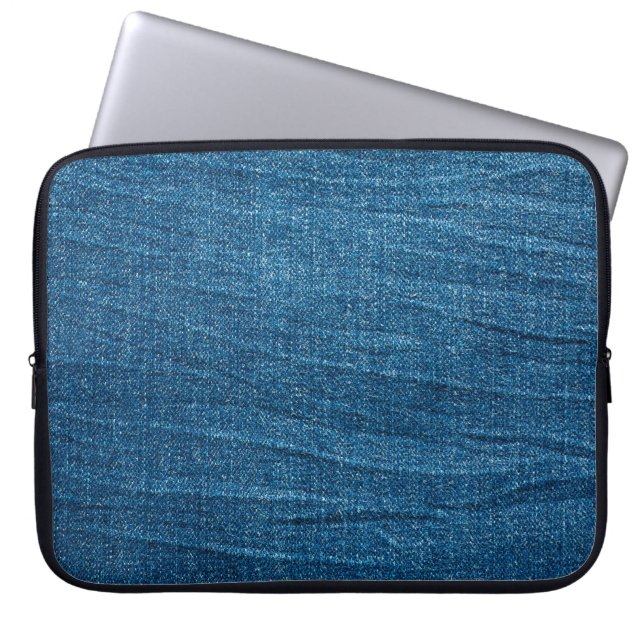 Blue denim struktur, Bluejeans struktur Laptop Fodral (Framsidan)