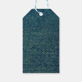 Blue Denim Struktur Presentetikett