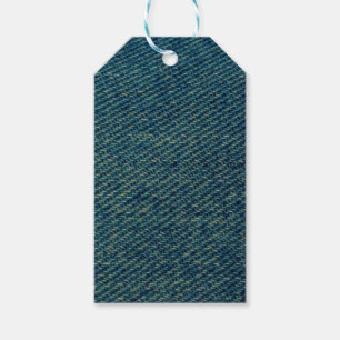 Blue Denim Struktur Presentetikett