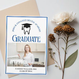 Blue Dental School Photo Anpassningsbar Studenten Meddelande