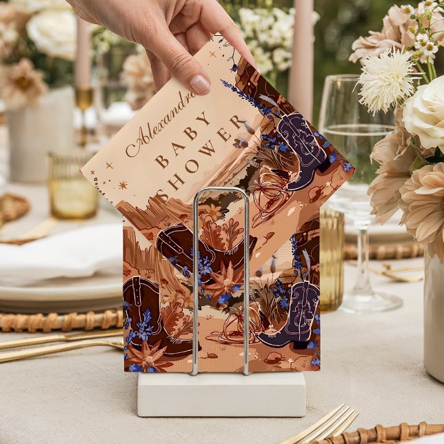 Blue Desert Western Baby Shower Pappersservett (Skapare uppladdad)