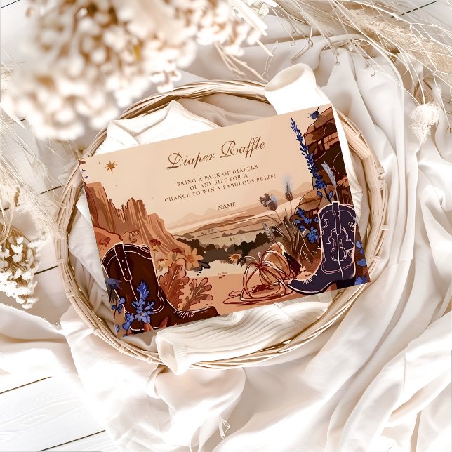 Blue Desert Western Diapper Raffle Tilläggskort (Skapare uppladdad)