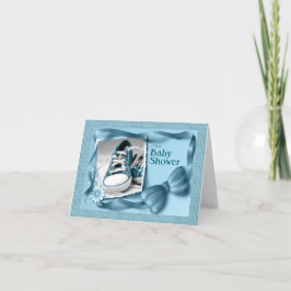 Blue Det är en Boy Baby Shoes Baby Shower Inbjudan