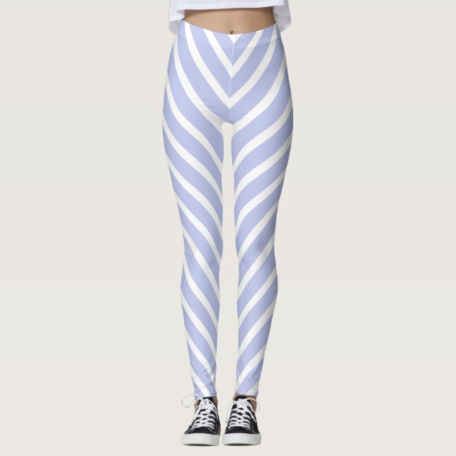 Blue Diagonal Rand Leggings (Framsida)