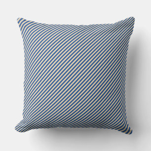 Blue Diagonal Streck Kudde