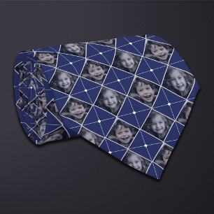 Blue Diamond 2-Photo Mönster Neck Tie Slips