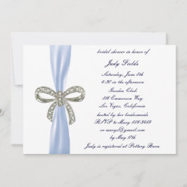 Blue Diamond Bow Inbjudningskort för möhippan