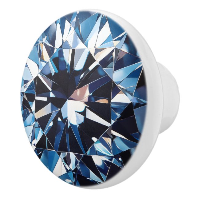 Blue Diamond Crystal Mönster Knopp (Höger)