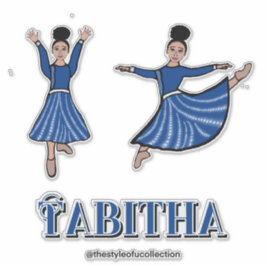 Blue Diamond Dancer #2 Klistermärken