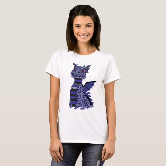 Blue Diamond Dragon T Shirt (Hel framsida)