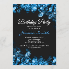 Blue Diamond Födelsedagsfest Inbjudan