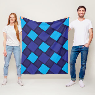 Blue Diamond Geometric Mönster Fleecefilt