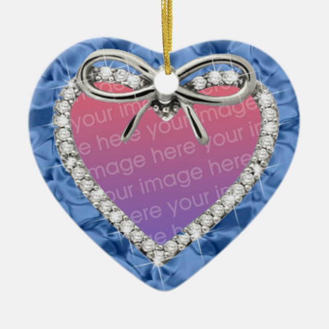 Blue Diamond Heart Ram Ornament (Framsidan)