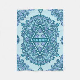Blue Diamond Mandala Fleecefilt
