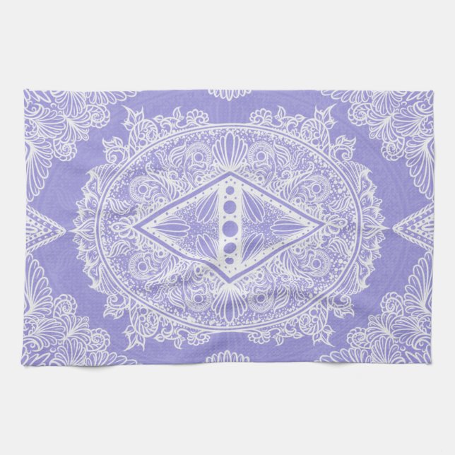 Blue Diamond Mandala Kökshandduk (Horisontell)