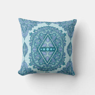 Blue Diamond Mandala Kudde