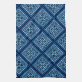 Blue Diamond med Mosaic Mönster Kitchen Towel Kökshandduk