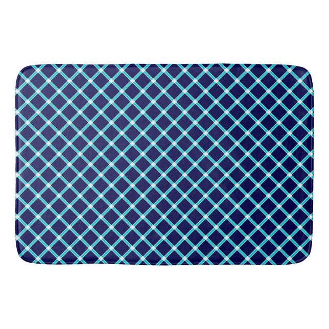 Blue Diamond Mönster Bath Mat Badrumsmatta (Framsidan)