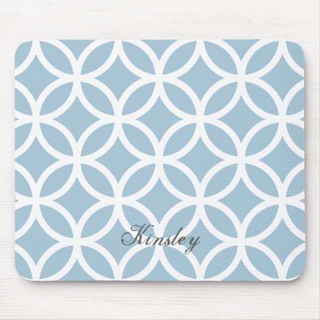 Blue Diamond Mönster Personlig Mousepad Musmatta (Framsidan)
