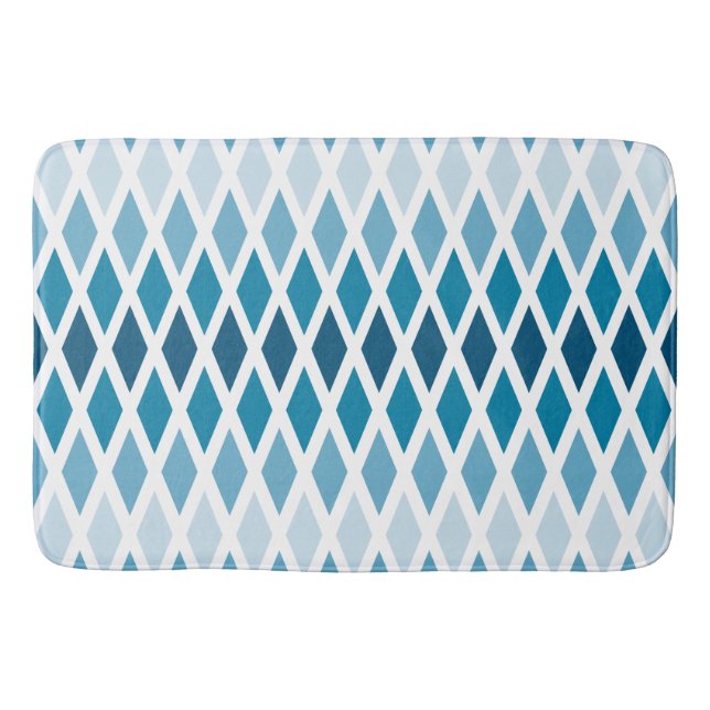 Blue Diamond Ombre Badrumsmatta (Framsidan)
