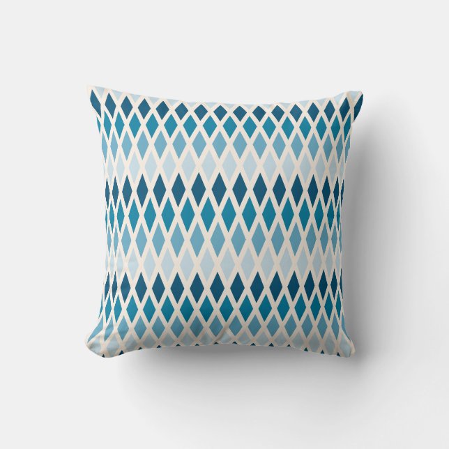 Blue Diamond Ombre Kudde (Framsida)