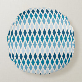 Blue Diamond Ombre Rund Kudde