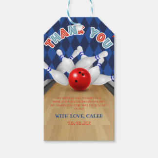 Blue Diamond Rand Lets Strejka Bowling Birthday Presentetikett