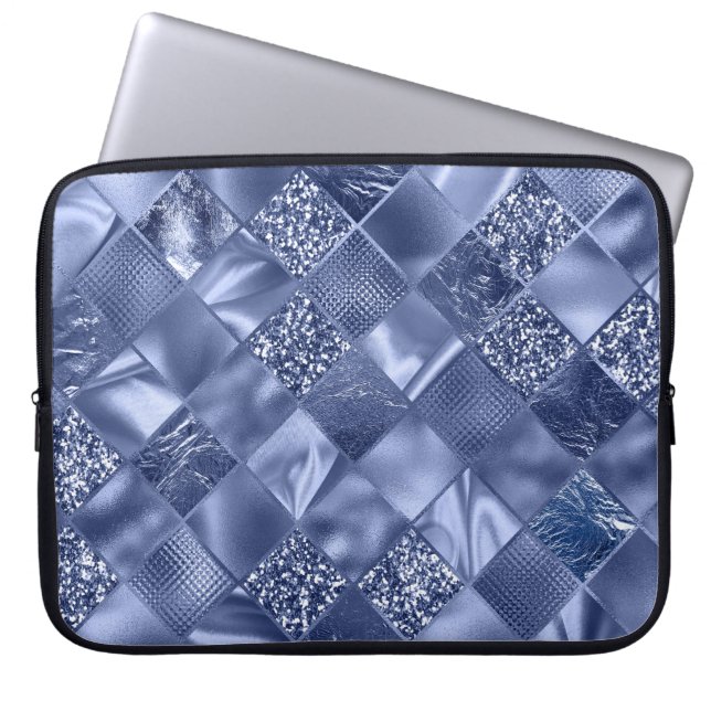 BLUE DIAMOND SHIMMER DIAMOND MÖNSTER LAPTOP FODRAL (Framsidan)