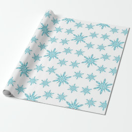 Blue Diamond Snowflake Mönster jul Presentpapper